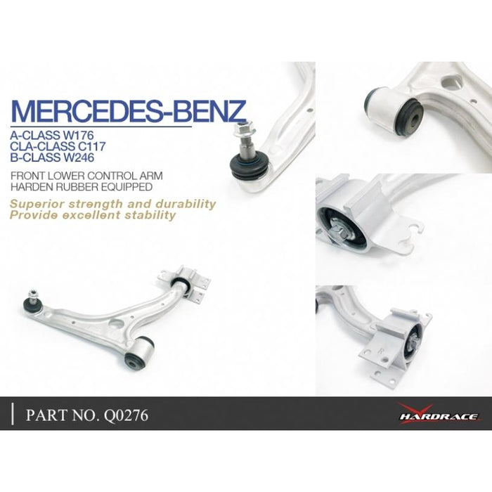 Hardrace Front Lower Control Arm Mercedes, A-Class, B-Class, Cla-Class, C117 14-19, W176 12-18, W246 11-18