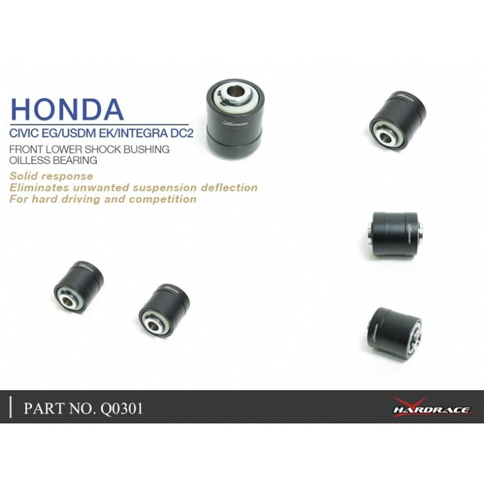 Hardrace Front Lower Shock Bushing Honda, Civic, Integra, Dc2 94-01, Eg, Eh, Ej1/2, Ek3/4/5/9, Ej6/7/8/9, Em1
