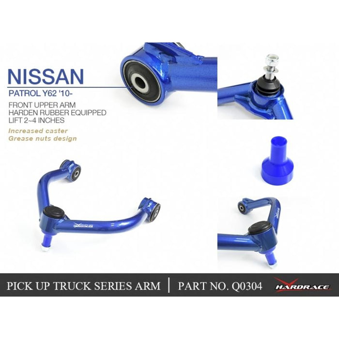 Hardrace Front Upper Arm Lift 2~4 Inches Nissan, Patrol, Y62 10-Present