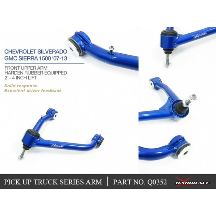Hardrace Front Upper Arm- Lift 2~4 Inches Chevrolet, Gmc, Sierra, Silverado, 1500 06-14, 1500 14-18, 1500 06-14, 1500 14-18