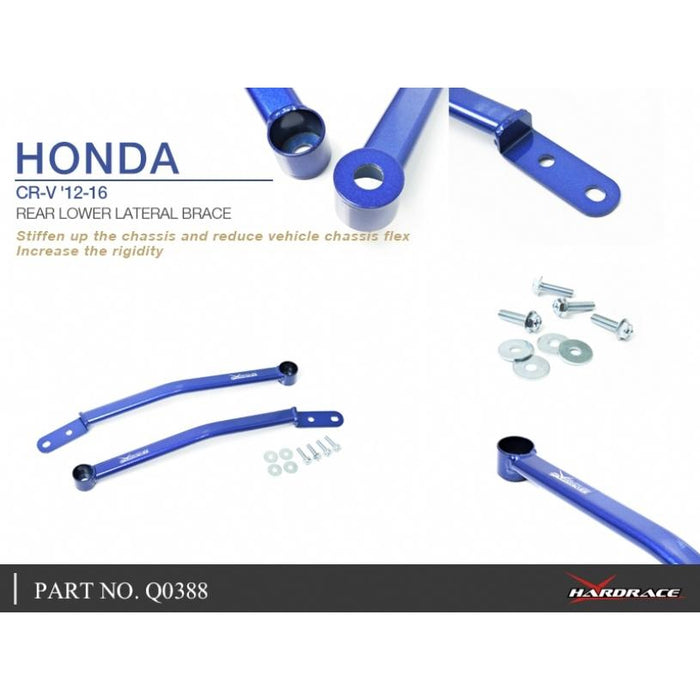Hardrace Rear Lower Lateral Brace Honda, Rm1/Rm3/Rm4 12-16