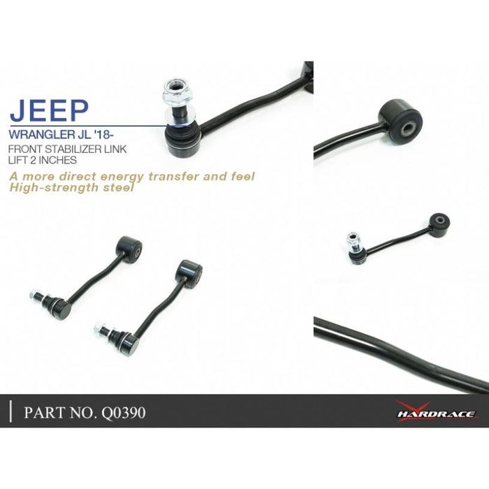 Hardrace Front Sway Bar Link Jeep, Gladiator, Wrangler, Wrangler Unlimite Jl 18-Present, Jlu 18-Present, Jt 19-Present