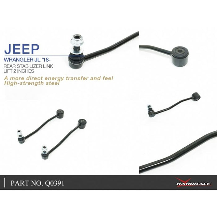 Hardrace Rear Sway Bar Link Jeep, Wrangler, Wrangler Unlimite Jl 18-Present, Jlu 18-Present