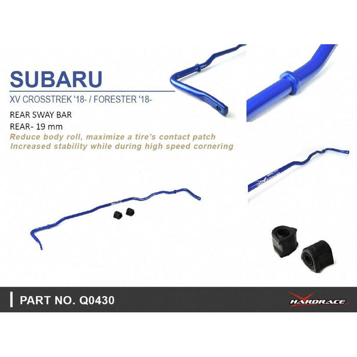 Hardrace Rear Sway Bar 19Mm Subaru, Xv, Gt 17-Present, Sk 18-Present