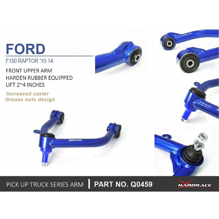 Hard Race Front Upper Arm- Lift 2-4 Inches Usa, F-Series, F150 Raptor 10-14