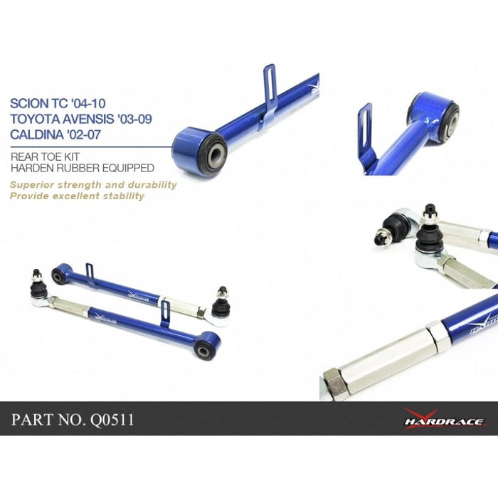 Hardrace Rear Toe Kit Toyota, Avensis, Tc, Agt10 05-10, T250 03 09