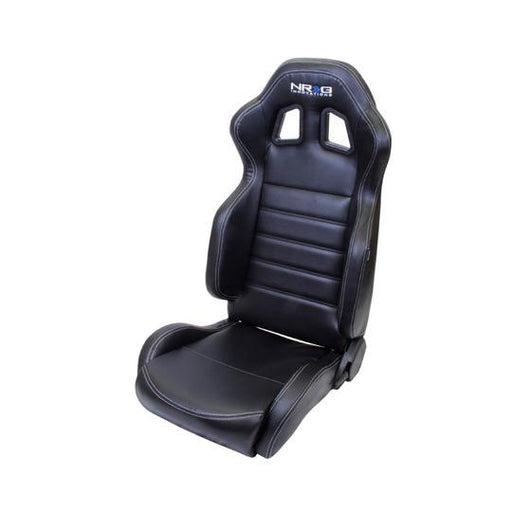 NRG Innovations Reclindable Racing Seat White Stitching