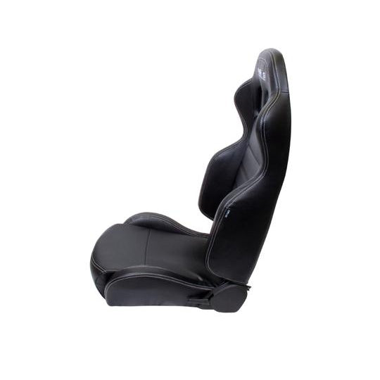 NRG Innovations Reclindable Racing Seat White Stitching
