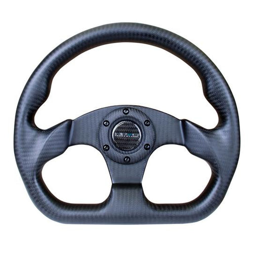 NRG Innovations Carbon Fiber Steering Wheel Flat Bottom
