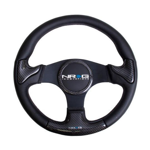 NRG Innovations Carbon Fiber Steering Wheel 350mm Rubber Horn