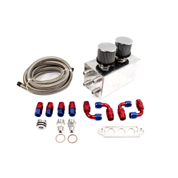 PLM Power Driven 4 Port Oil Catch Can Kit - B Series