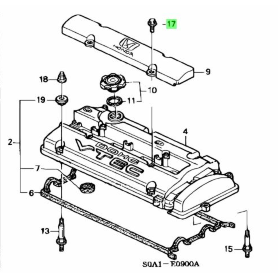 Honda Genuine Rocker Cover Bolts H22A / F20B — Speed Science