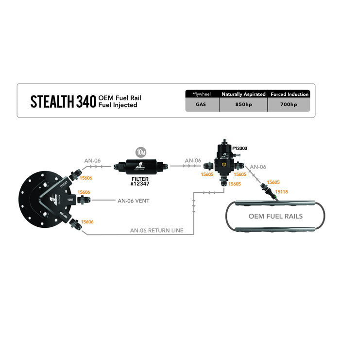 Aeromotive EFI OEM Returnless Rail Stealth Fuel System