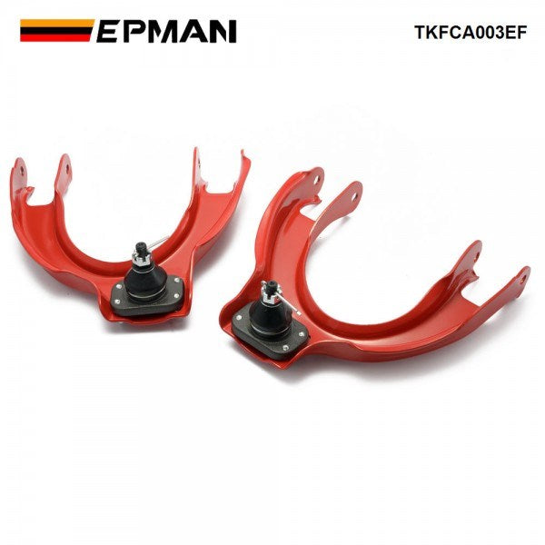 EPMAN Adjustable Front Upper Camber Kit Ball Joint Control Arm Compatible For Honda Civic CRX EF DA 88-91 - 2 pieces