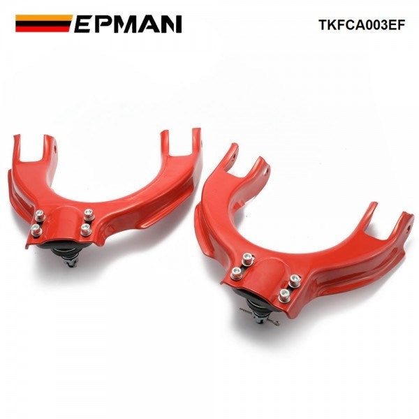 EPMAN Adjustable Front Upper Camber Kit Ball Joint Control Arm Compatible For Honda Civic CRX EF DA 88-91 - 2 pieces