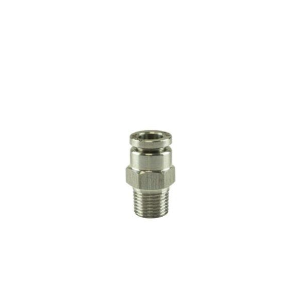Turbosmart Pushloc Fitting Stainless Steel - 1/8" NPT To 1/4" PTC Straight