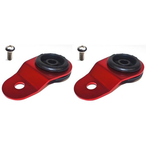 Torque Solution Radiator Mount Combo w/ Inserts (RED) : Mitsubishi Evolution 7/8/9