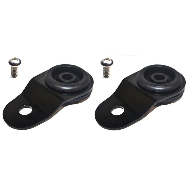Torque Solution Radiator Mount Combo w/ Inserts (Black) : Mitsubishi Evolution 7/8/9