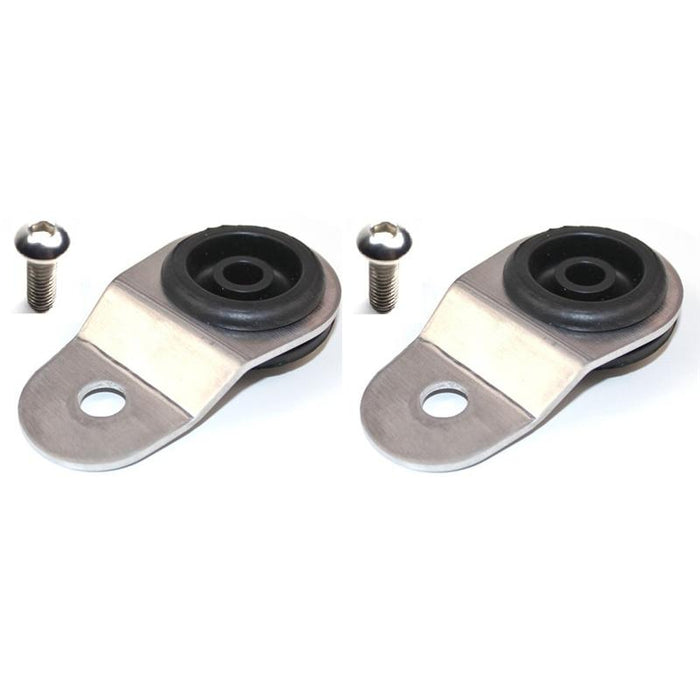 Torque Solution Radiator Mount Combo w/ Inserts (Silver) : Mitsubishi Evolution 7/8/9