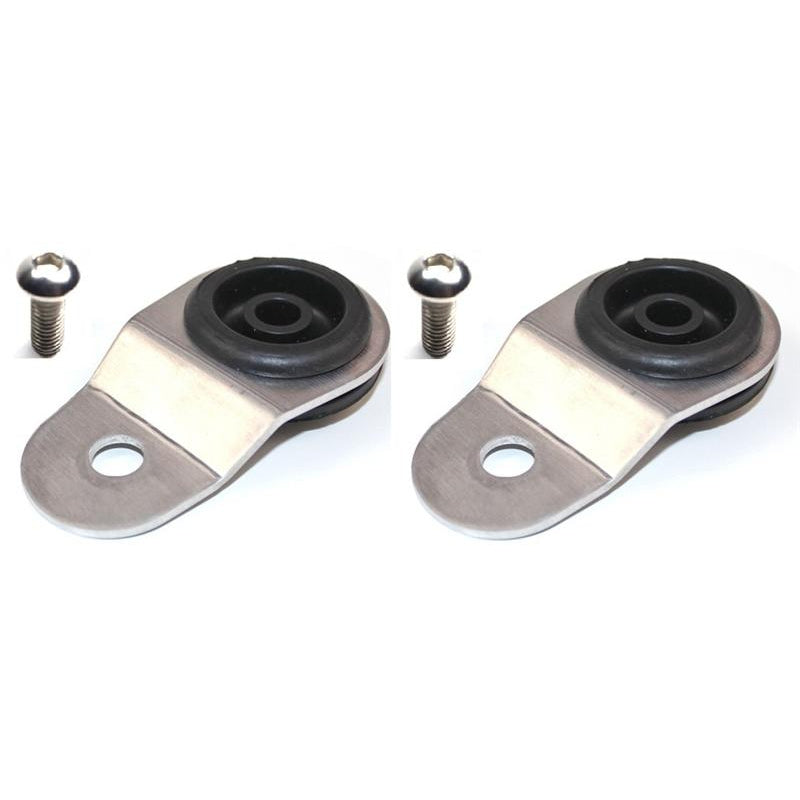 Torque Solution Radiator Mount Combo w/ Inserts (Silver) : Mitsubishi Evolution 7/8/9