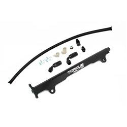 Torque Solution Billet Fuel Rail (Black): Mitsubishi EVO X