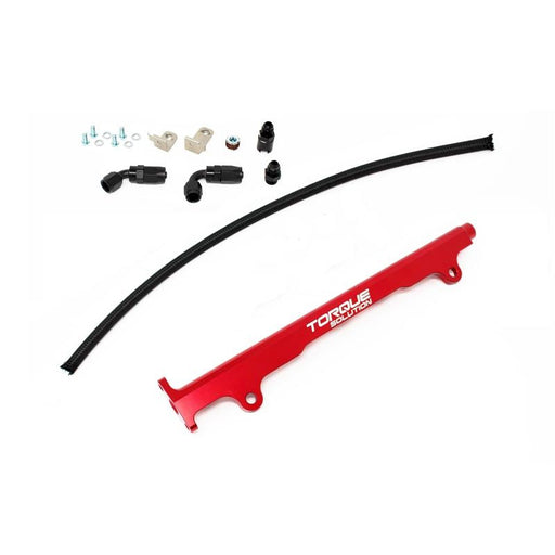 Torque Solution Billet Fuel Rail (Red): Mitsubishi EVO X