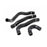 Torque Solution Silicone Radiator Hose Kit (Black): Mitsubishi Evolution X 2008-2015