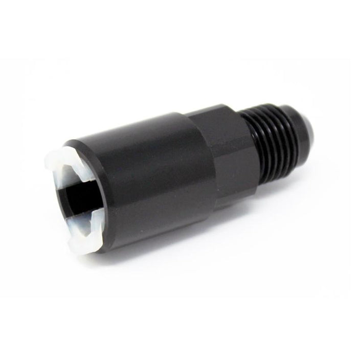 Torque Solution Push-On Quick Disconnect Adapter Fitting: 5/16" SAE to -6AN Male Flare