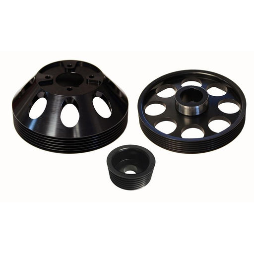 Torque Solution Lightweight Water Pump, Crank and Alternator Pulley Combo (Black): Hyundai Genesis Coupe 3.8 2010+