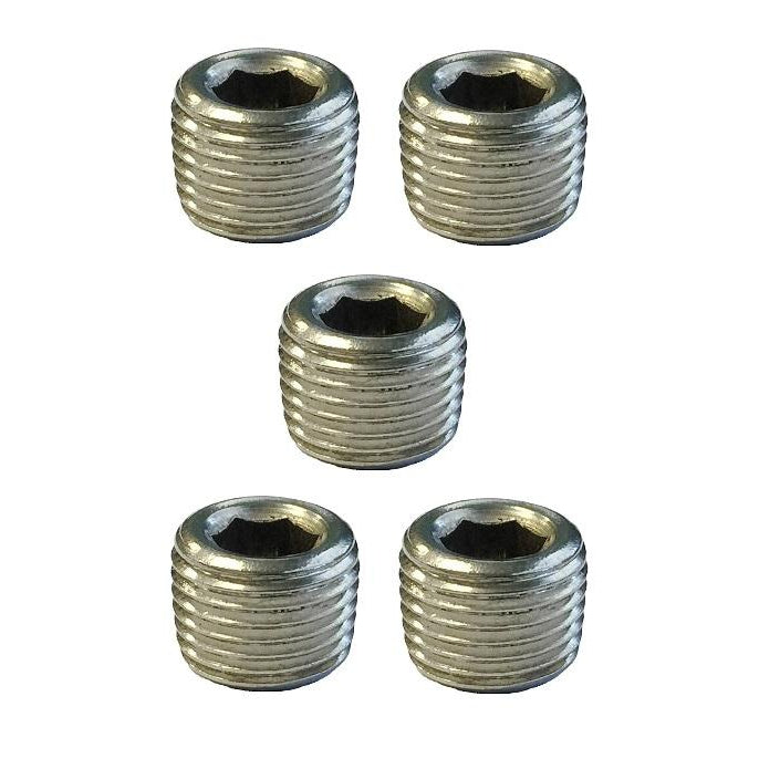 Torque Solution Stainless Steel 1/8" NPT Plug: Universal 5 Pack