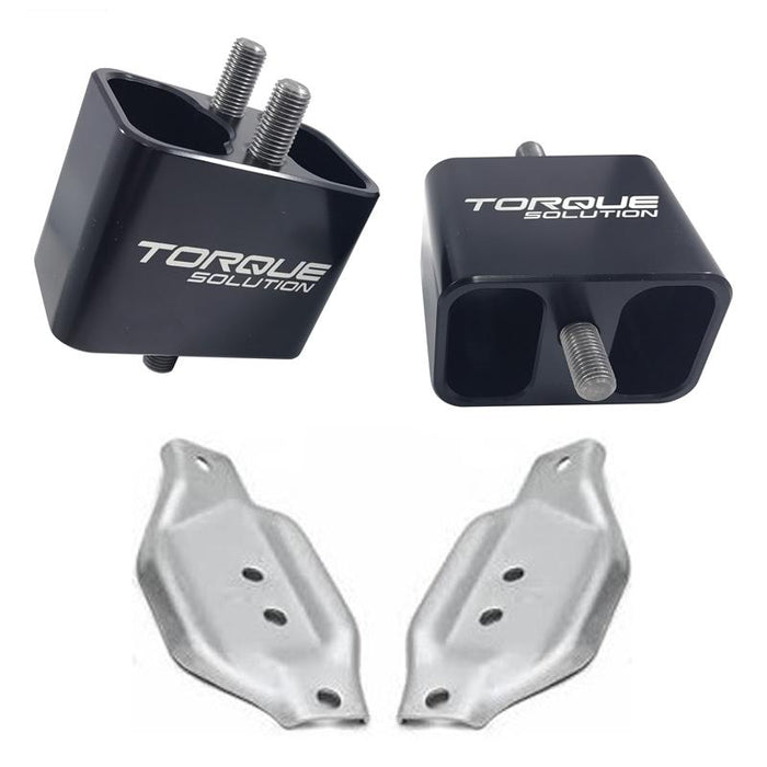Torque Solution Solid Billet Engine Mounts w/ Mount Plates: Subaru WRX 2002-2014 / STi 2004-2017