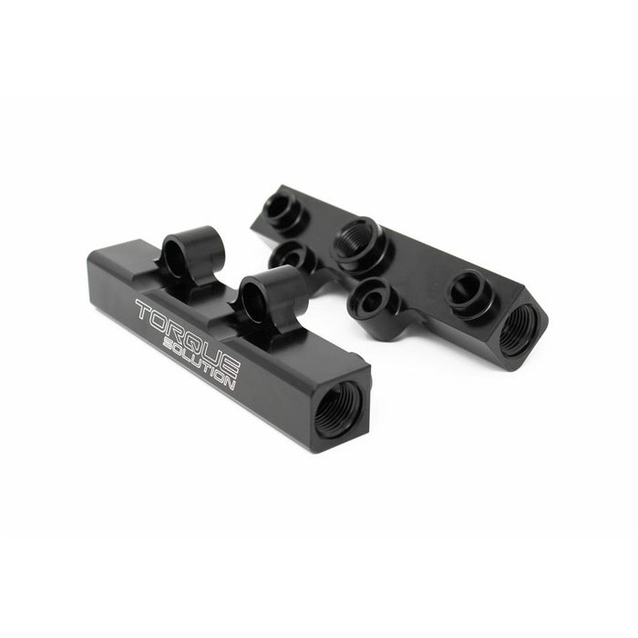 Torque Solution V2 Top Feed Fuel Rails (Black): Subaru WRX 02-14, STI 07-20, LGT 08-12, FXT 06-13
