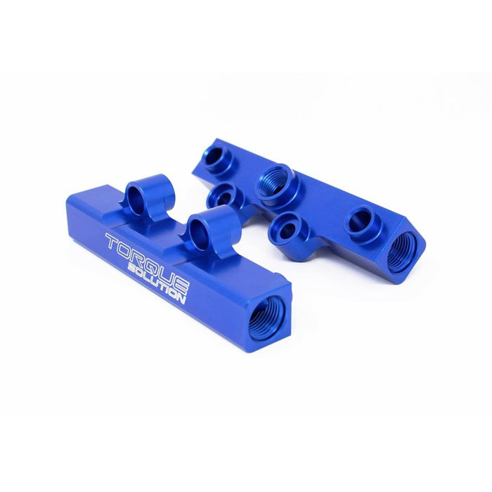 Torque Solution V2 Top Feed Fuel Rails (Blue): Subaru WRX 02-14, STI 07-20, LGT 08-12, FXT 06-13