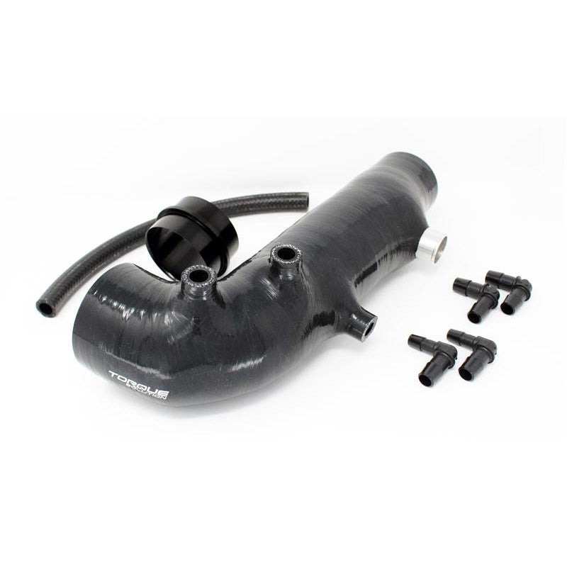 Torque Solution 2.4" Turbo Inlet Hose (Black): Subaru WRX 02-07, STI 04-18, LGT 05-2009, FXT 04-13