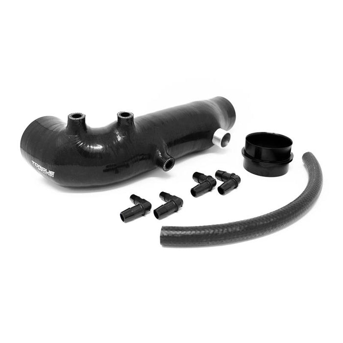 Torque Solution 2.4" Turbo Inlet Hose (Black): Subaru WRX 02-07, STI 04-18, LGT 05-2009, FXT 04-13