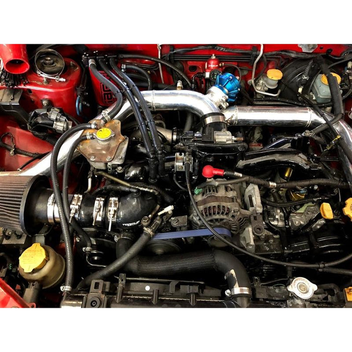 Torque Solution 2.4" Turbo Inlet Hose (Black): Subaru WRX 02-07, STI 04-18, LGT 05-2009, FXT 04-13