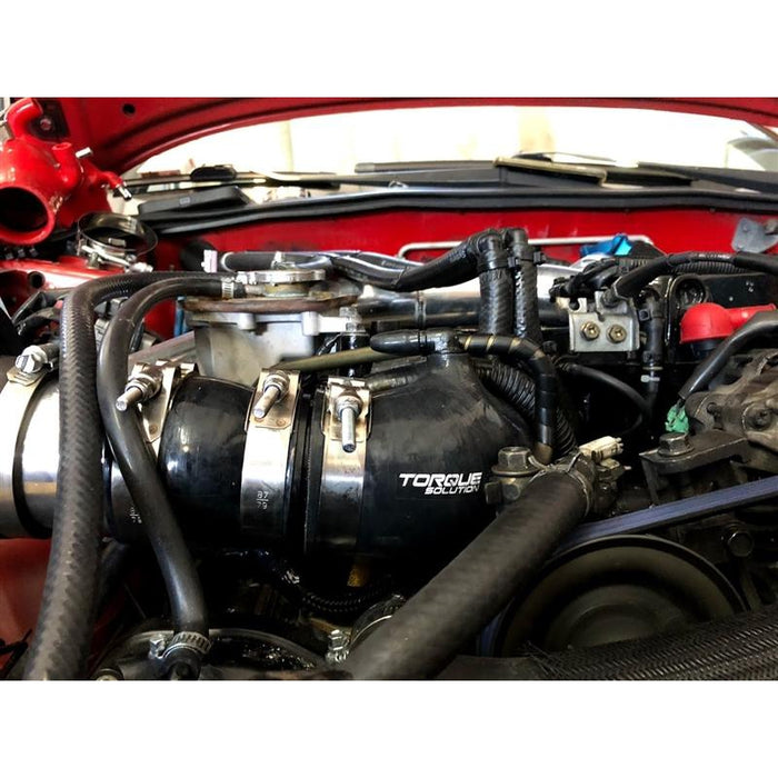 Torque Solution 2.4" Turbo Inlet Hose (Black): Subaru WRX 02-07, STI 04-18, LGT 05-2009, FXT 04-13