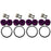 Torque Solution Billet Bumper Quick Release Kit Combo (Purple): Universal