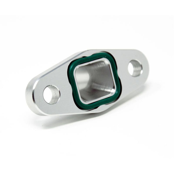 Torque Solution Offset / Port Matched Oil Drain Flange: -10AN for T3/T4 PTE, Turbonetics, Comp, BW