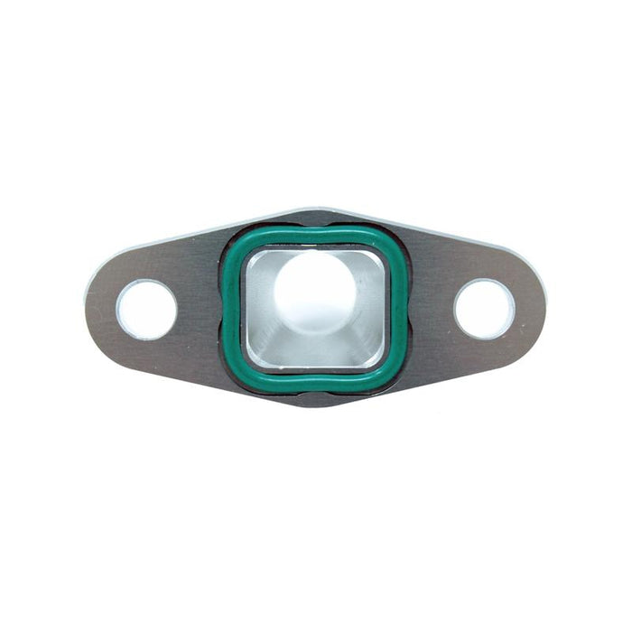 Torque Solution Offset / Port Matched Oil Drain Flange: -10AN for T3/T4 PTE, Turbonetics, Comp, BW