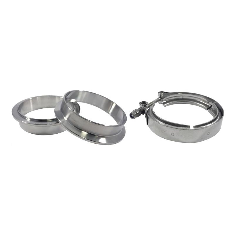 Torque Solution Stainless Steel V-Band Clamp & Flange Kit: 1.5" (44mm)