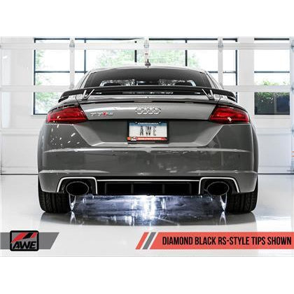 AWE Tuning 18-19 Audi TT RS 8S/RK3 2.5L Turbo Track Edition Exhaust - Diamond Black RS-Style Tips