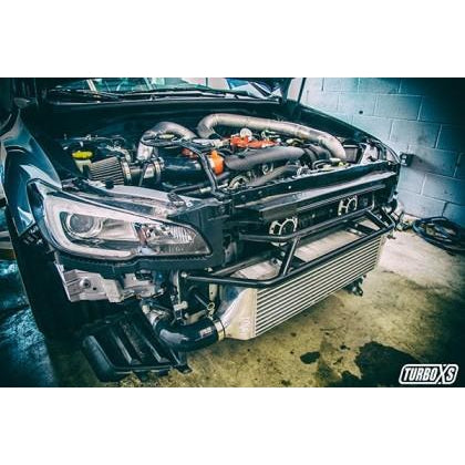 Turbo XS FMIC 2015-2017 Subaru STi - Wrinkle Red Pipes