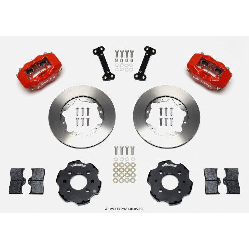 Wilwood Forged Dynalite Front Hat Kit 12.19in Red 02-06 Acura RSX-5 Lug