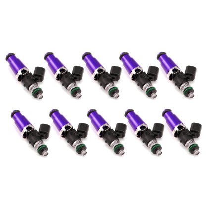 Injector Dynamics 1700cc Injectors - 60mm Length - 14mm Purple Top - 14mm Lower O-Ring (Set of 10) Dodge / Chrysler Viper 03-07