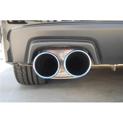 Invidia 15+ Subaru WRX/STI 4Dr Q300 Twin Outlet Rolled Titanium Burnt Quad Tip Cat-Back Exhaust