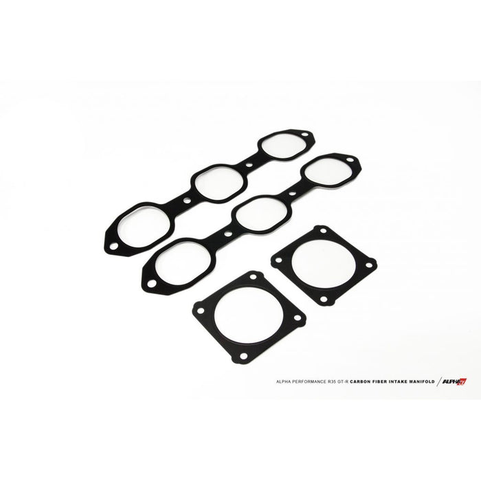 AMS Performance 2009+ Nissan GT-R R35 Alpha Alum/Carbon Fiber Intake Manifold w/Aux Fuel Rail 18 Inj