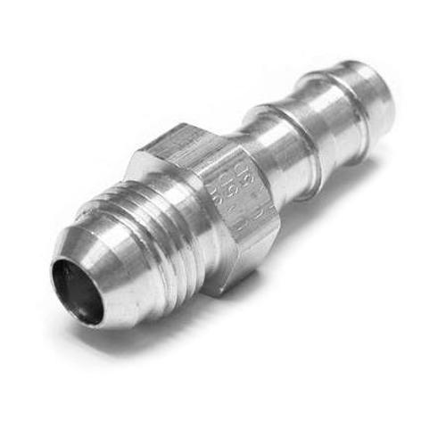 ATP Turbo Fitting, 3/8" (10mm) Pushlock Barb to (-6 AN) 6AN Flare, Male to Male, Straight Terminator Adapter
