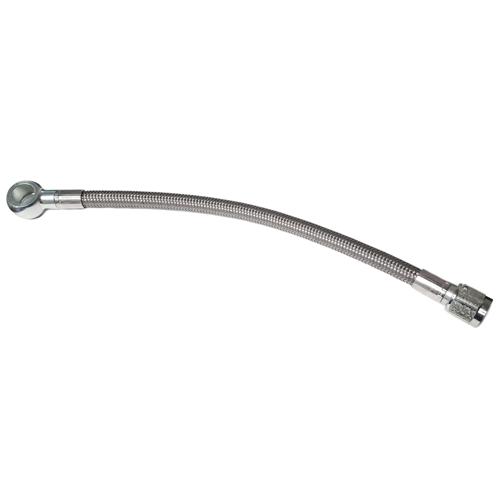 ATP Turbo Hose, 12" Steel Braided Line, 14mm Banjo/Straight -6 AN