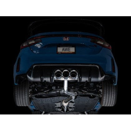 AWE Track Edition Exhaust for FL5 Civic Type R - Triple Chrome Silver Tips